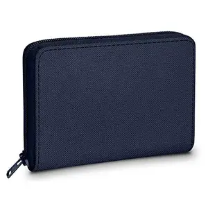 DailyObjects Blue Nylon Women's Card Wallet | Made with Ballistic Nylon Material | Carefully Handcrafted | Holds up to 20 Cards | Slim and Easy to Fit in Pocket | Zip Closure