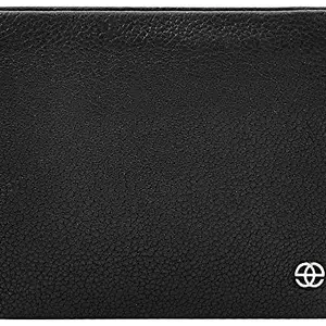 eske Paris Santiago Leather Men's Wallet with 6 Card Slots, Stylish Mens Leather Wallet (Black Tornedo)
