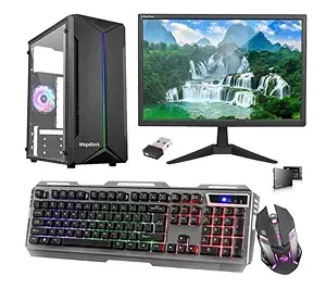All-in-One Desktop Computer Set, i3 4th Gen, 16 GB RAM, 500 GB SSD, 19" HD LED Monitor, RGB Keyboard & Mouse, WiFi, Windows 10, MS Office (16-500GB)