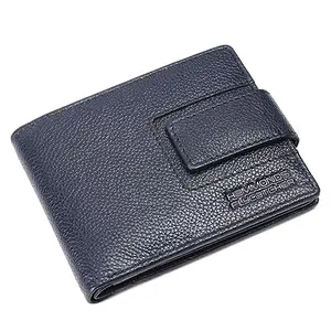 HAMMONDS FLYCATCHER Wallet for Men | Genuine Leather Bi-Fold Money Wallet | RFID Protected | 6 Card Slots, 1 ID Slot, 2 Hidden Pockets, Coin Pocket | Prussian Blue | Wallets for Men Leather Original