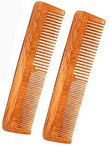 Rufiys Neem Comb Combo Set for Women & Men | Help Hair Regrowth |Dandruff Remover (Pack of 2)