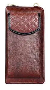 The Clownfish Classy Ladies Synthetic Wallet (Brown Black)