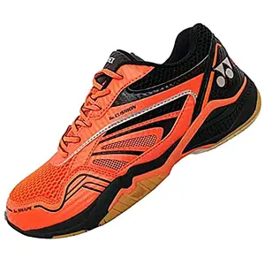 Yonex C-Ace Light Badminton Non Marking Shoes, Bright Orange/Black - 9 UK