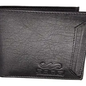 Men Black Artificial Leather Wallet Stylish Black