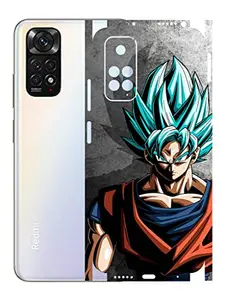 AtOdds AtOdds - Redmi Note 11 Mobile Back Skin Rear Screen Guard Protector Film Wrap (Coverage - Back+Camera+Sides) (Goku)