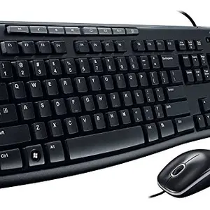 Media Set MK200 Full-Size Wired Keyboard and High-Definition Optical Mouse Set