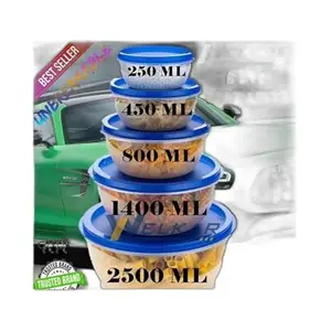 Kitchen Container |250+450+800+1400+2500 ml| Stackable Refrigerator Organizer for Fresh Food Storage | BPA-Free Kitchen Solution|Design - 8052 for Home and Kitchen