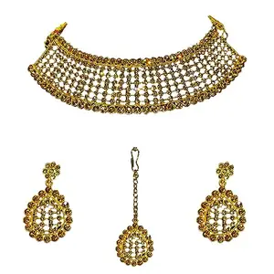 Latest Stylish Fancy Choker Traditional Artificial Necklace Jewellery Set for Women (AS-5)