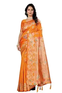 STITCHARC Jacquard Soft Silk Saree Pure Silk with Unstitched Blouse Piece