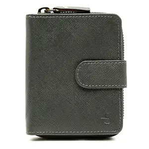 LOUIS STITCH Safiano Leather Grey Wallet for Men | RFID Blocking Bifold Wallet with ID Card Holder, 2 Card Slots | Slim Purse for Men, Genuine Leather (WL-SFCZ)