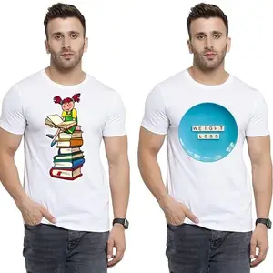 SST - Where Fashion Begins | DP-5384 | Polyester Graphic Print T-Shirt | for Men & Boy | Pack of 2