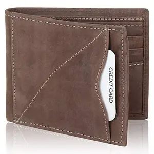 Designer Bugs Men's Genuine Leather Wallet Brown