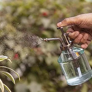 DecorBrio - Vintage Style Glass Nano Mist Spray Bottle with Pump Empty Refillable Mist Salon, Garden Sprayer For Spraying Water or Sanitizer