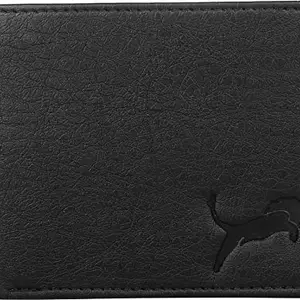 WILD EDGE Black Flap Wallet for Men - Material : Artificial Leather