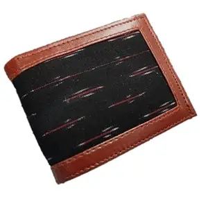 UJ Designs Handcrafted ikkat Wallet in Black