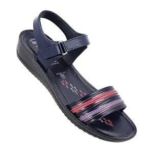 WALKAROO WL7860 Womens Fashion Sandals for Casual Wear - Blue