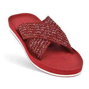 MAXSOLE Zara | Cross Slide | Soft comfortable and stylish | Anti Skid | Lightweight |All Season Wear | Outdoor | Slipper for Women