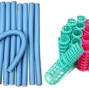 GLAMEZONE Hair roller for girls and women Hair Curler With Roller Hair Curler (Multicolor)