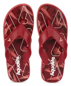 Aqualite Maroon Comfort Slippers For Men, UK 10
