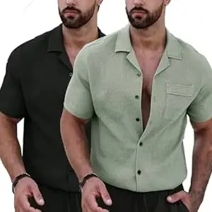 Lymio Shirt for Men || Casual Regular Fit Stylish Shirt || Available in Combo Pack of 2 (D-16-23)