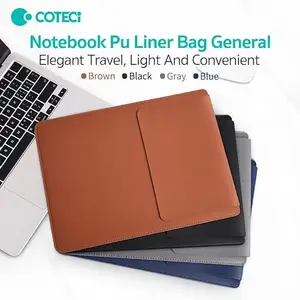 Akio Coteci 13-14 inch Notebook Universal PU Liner Bag (13-14, Black)