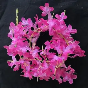 Artificial pink flowers for hair styling (pack of 1)