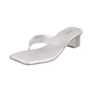 Brand: Mochi Mochi Women's Faux Leather Square Toe Block Heel Thong Fashion Sandals