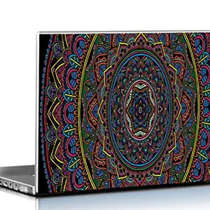 PIXELARTZ Laptop Skin - Mandala Art - HD Quality - 15.6 Inches - Multi Colour