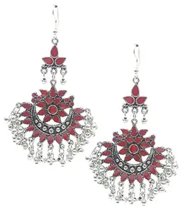 YouBella Jewellery Oxidised Afghani Tribal Earrings for Girls and Women (Brown)