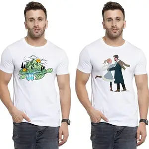SST - Where Fashion Begins | DP-4166 | Polyester Graphic Print T-Shirt | for Men & Boy | Pack of 2