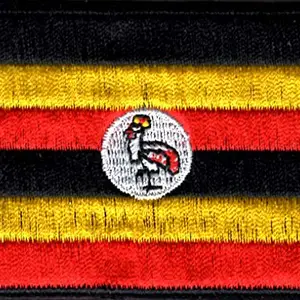 Uganda National Flag Patch Embroidery Sweing Badge 7cm x 5cm Imported from Malaysia.