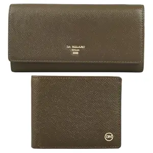 Da Milano Premium Gift Set for Men & for Women | Men & Women Wallet Combo | Green (0004-31)
