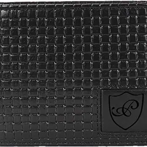 PIRASO Men's Leather Wallet in Black Colour