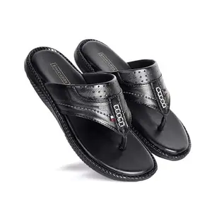 GULLAN EXTRA SOFT Care Orthopedic Diabetic Footwear Daily Use Casual Stylish Latest Black Cushioned One Toe Ring Thump Chappal-Sandals-Slippers for Men's-Boy's (BLACK-)