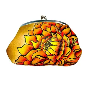 CUSKIN Women Genuine Leather Pouch (Hand Crafted & Painted) - CCP120SF