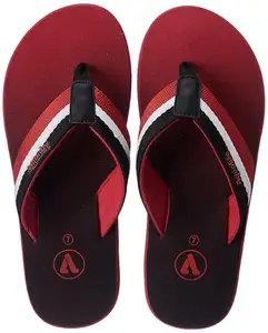 Aqualite Men GV-301 Slipper, Black/Red, 7 UK/India
