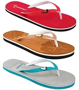 Dashny Combo Pack Of 3 Multicolor Comfortable Casual Slippers & Flip Flops For Women's (Combo-(3)-239-280-192)