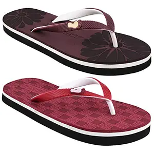 Dashny Combo Pack Of 2 Multicolor Comfortable Casual Slippers & Flip Flops For Women's (Combo-(2)-321-281)