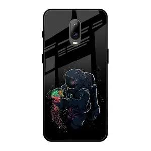 Techplanet -Mobile Cover Compatible with ONEPLUS 6T Astronaut Premium Glass Mobile Cover (SCP-266-gloneplus6t-42) Multicolor
