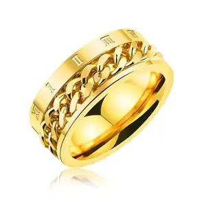 MEENAZ Rings for Men Boys Boyfriend gents friends girls mens Golden ring for men Black diamond Gold Ring for Boys Chain Stainless Steel finger Rings Stylish Fashion thumb band accessories Combo 486_19