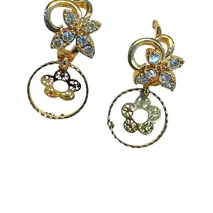 Jewelalley Artificial diamond golden dangler earrings in different designs