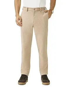 The Pant Project Luxury PV Stretchable Casual Checks Pant for Men | Stylish Slim Fit Men's Wear Trousers for Office or Party