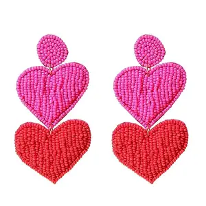 XPNSV Luxury Heartfelt Beads Earrings Anti Tarnish & Light Weight Latest Fashion Jewellery For Women, Girls & Her