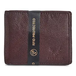Fawnlink Men Brown Casual/Formal Genuine Leather RFID Wallet