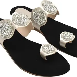 clbohara Girls Stylish Fancy and comfort Trending Flat Fashion sandal. (Grey, 4)