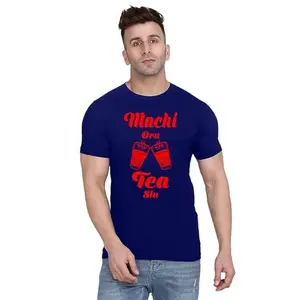 ALLEN BLACK Men's Round Neck T-Shirt Comfortable & Stylish Men's T-Shirt Idea for Gym, Sports, Casual Outings, or Lounge Wear - Small$1432 Navy