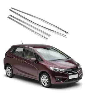 AUTOSMARTLOOK Car Lower Chrome Window Garnish for Honda Jazz Type - 2 (2015-2019)