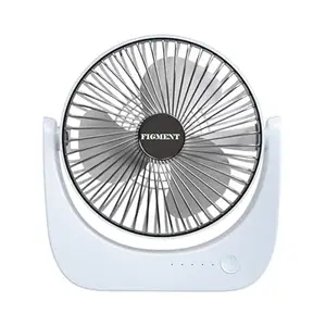 FIGMENT Table Fan Table Fan High Speed, Powerful Rechargeable 1.5 Watts Table Fan with 21 SMD LED Light, Table Fan for Home, Office Desk, Kitchen, High Speed Table Fan (MEDIUM) price in India.