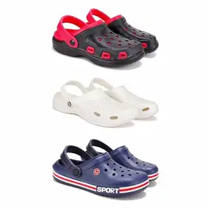 Lightweight Classic Clogs || Sandals with Slider Adjustable Back Strap for Men-Combo(3)-3017-3147-3015-8 Blue (COMBO(3)-3017-3147-3015-8__BZ)