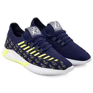 BXXY Men's Fashionable Stylish Casual Mesh Material Sports Shoes Lime